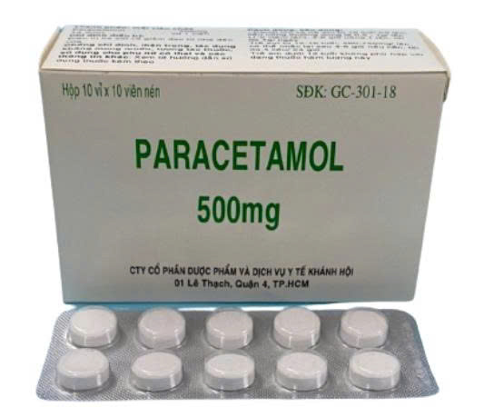  Paracetamol 500mg Khánh Hội (H/100v)